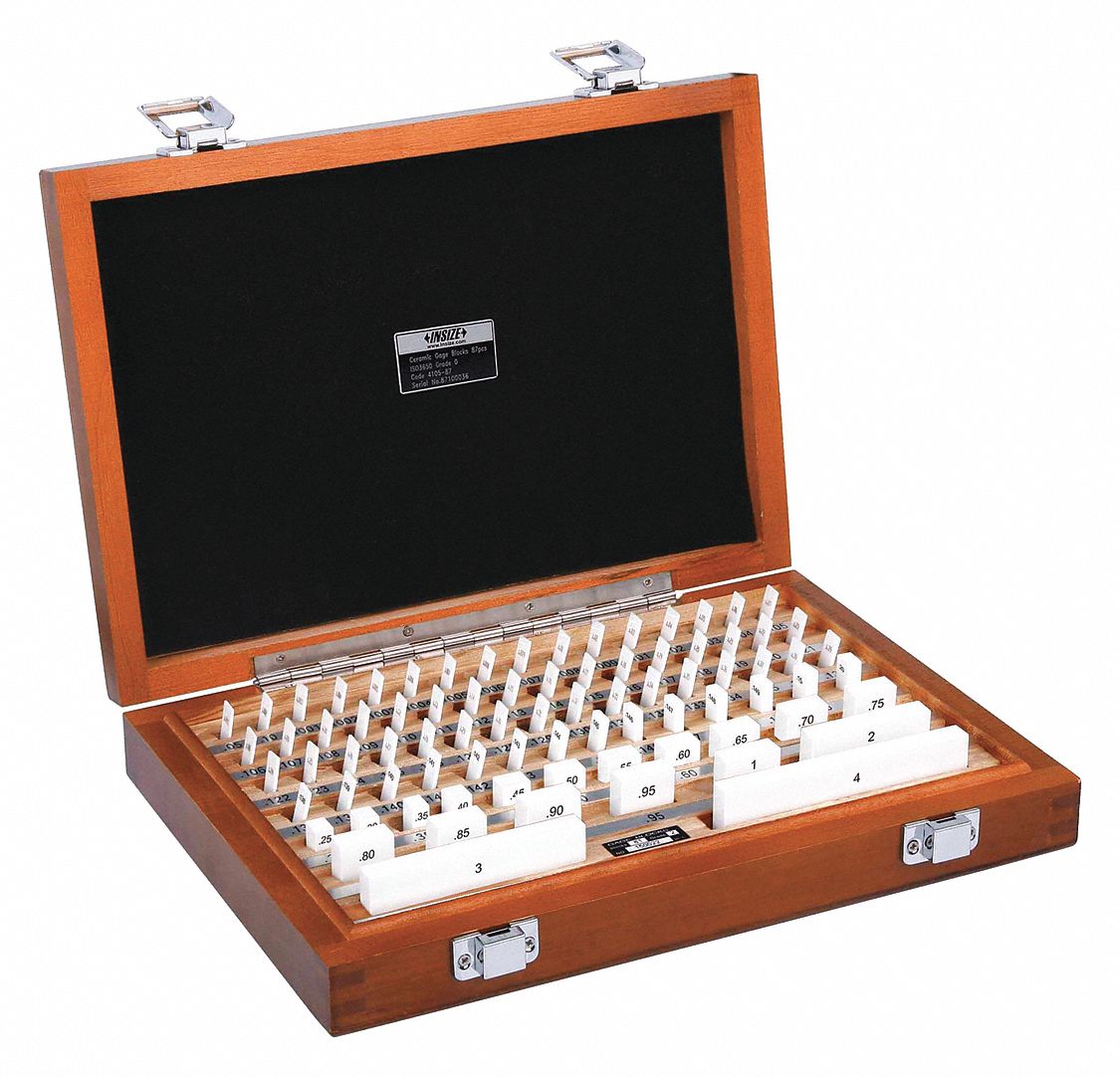 INSIZE, 36 Pieces, Grade ASME 0, Rectangular Gauge Block Set 463D32