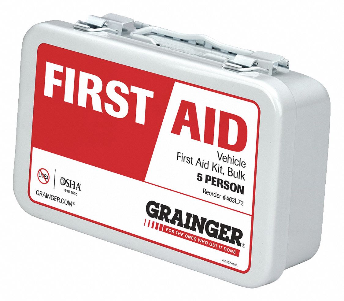 Vehicle, 5 People Served per Kit, First Aid Kit 463L7259291 Grainger
