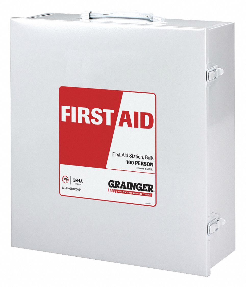 Industrial, 100 People Served per Kit, First Aid Kit 463L9759331