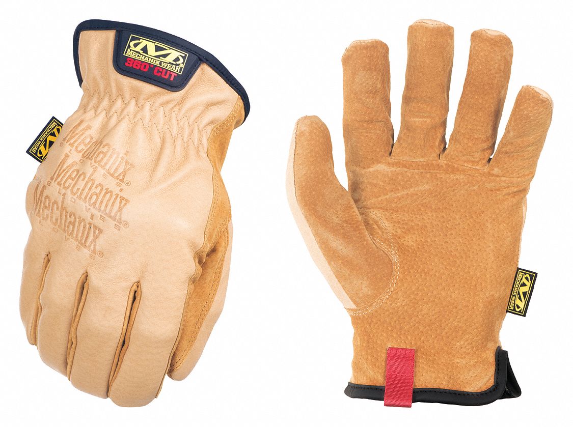 MECHANIX WEAR Leather Gloves M ( 9 ), Drivers Glove, Leather Palm