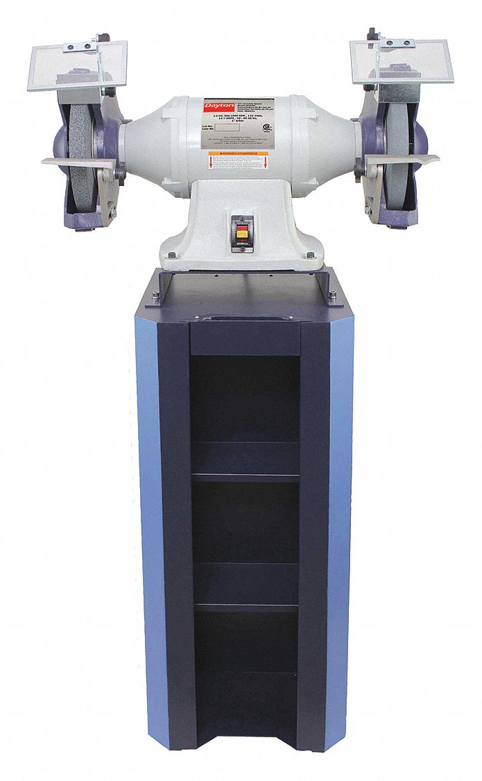 DAYTON, For 10 in Max. Wheel Dia., 36/120 Grinding Wheel Grit, Bench