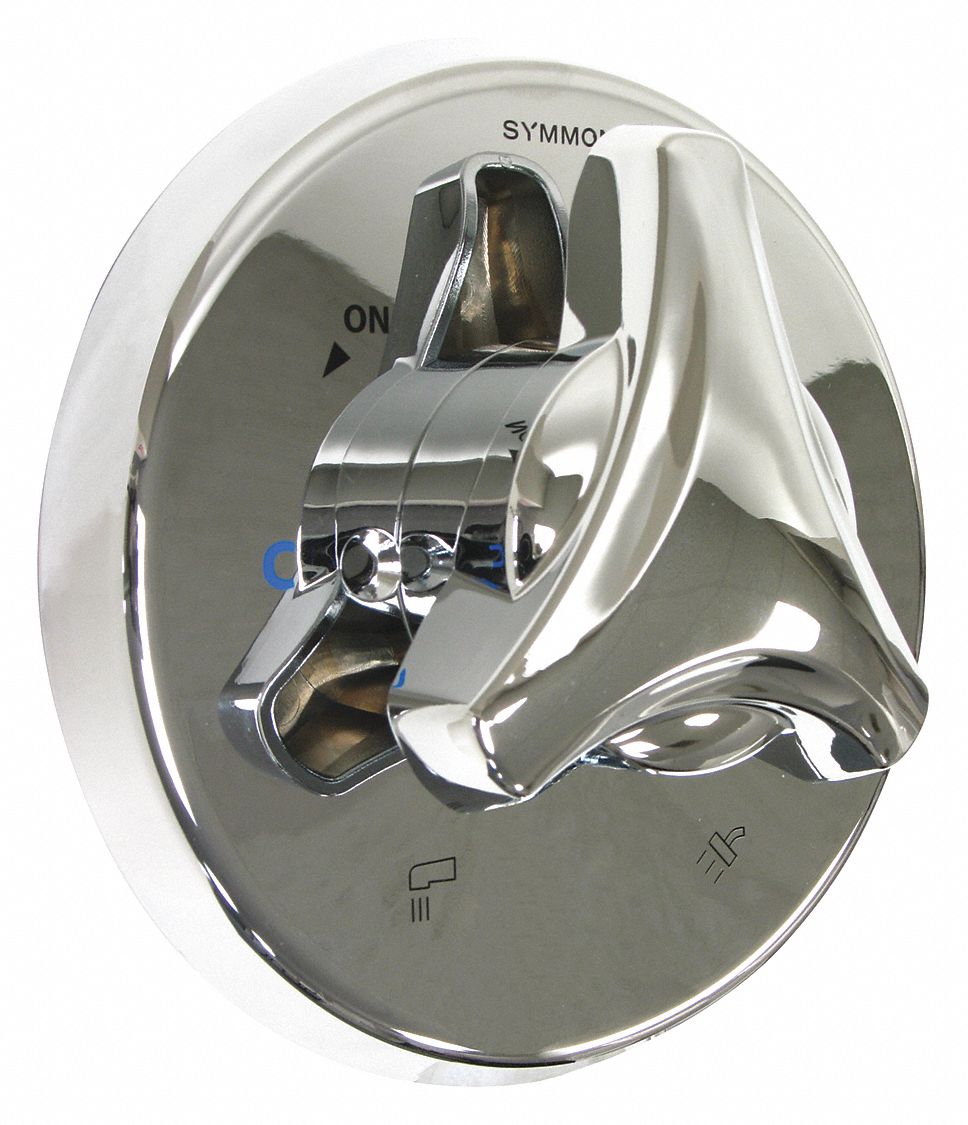 SYMMONS Symmons, Shower Trim Kit, Chrome 468C02S9600PTRMSTK Grainger