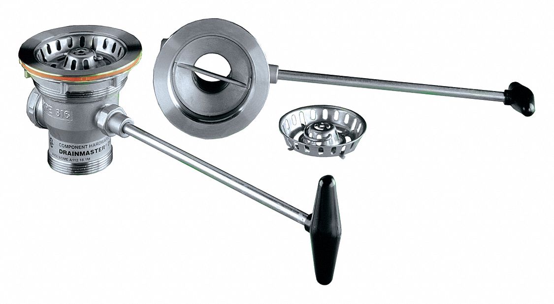 ENCORE Stainless Steel, Drain Assembly, 1 1/2 in Pipe Dia. Drains