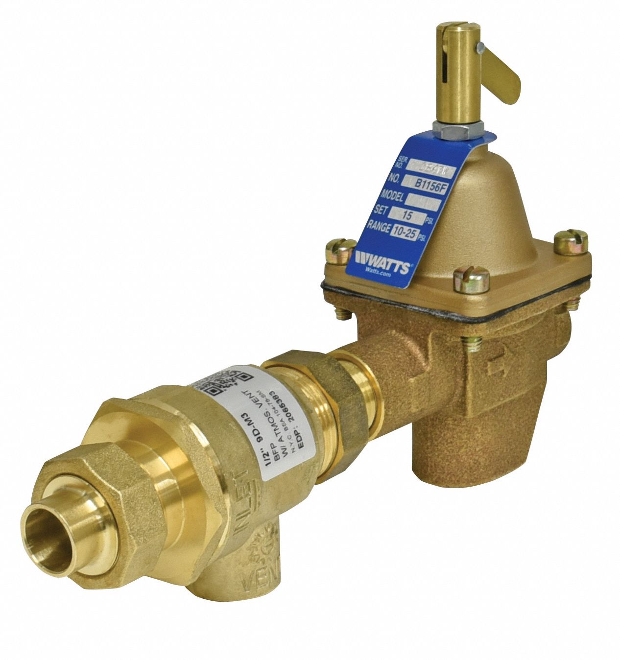 WATTS 8 1/2 in x 5 1/4 in Boiler Feed Valve w/Backflow Preventer, FNPT