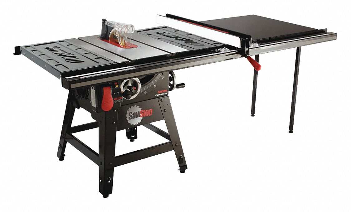 SAWSTOP Table Saw, Stand Type, 10 in Blade Dia., 5/8 in Arbor