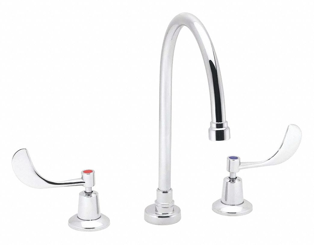 SPEAKMAN Chrome, Gooseneck, Bathroom Sink Faucet, Manual Faucet