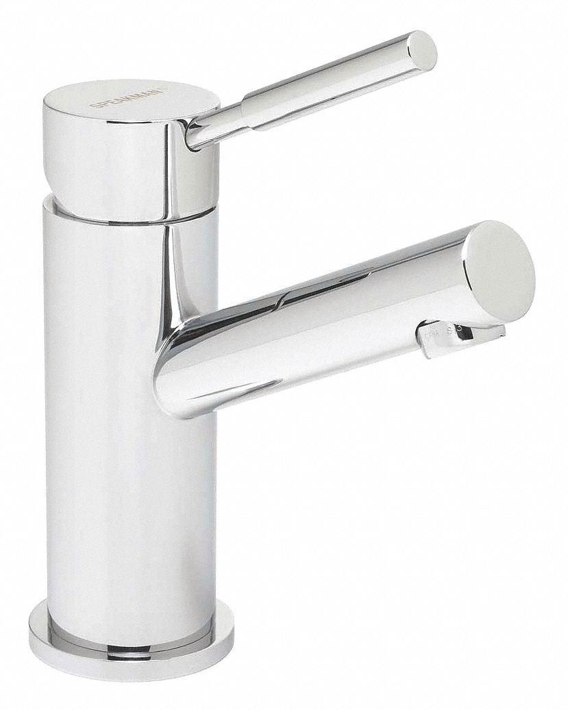 SPEAKMAN Chrome, Angled Straight, Bathroom Sink Faucet, Manual Faucet