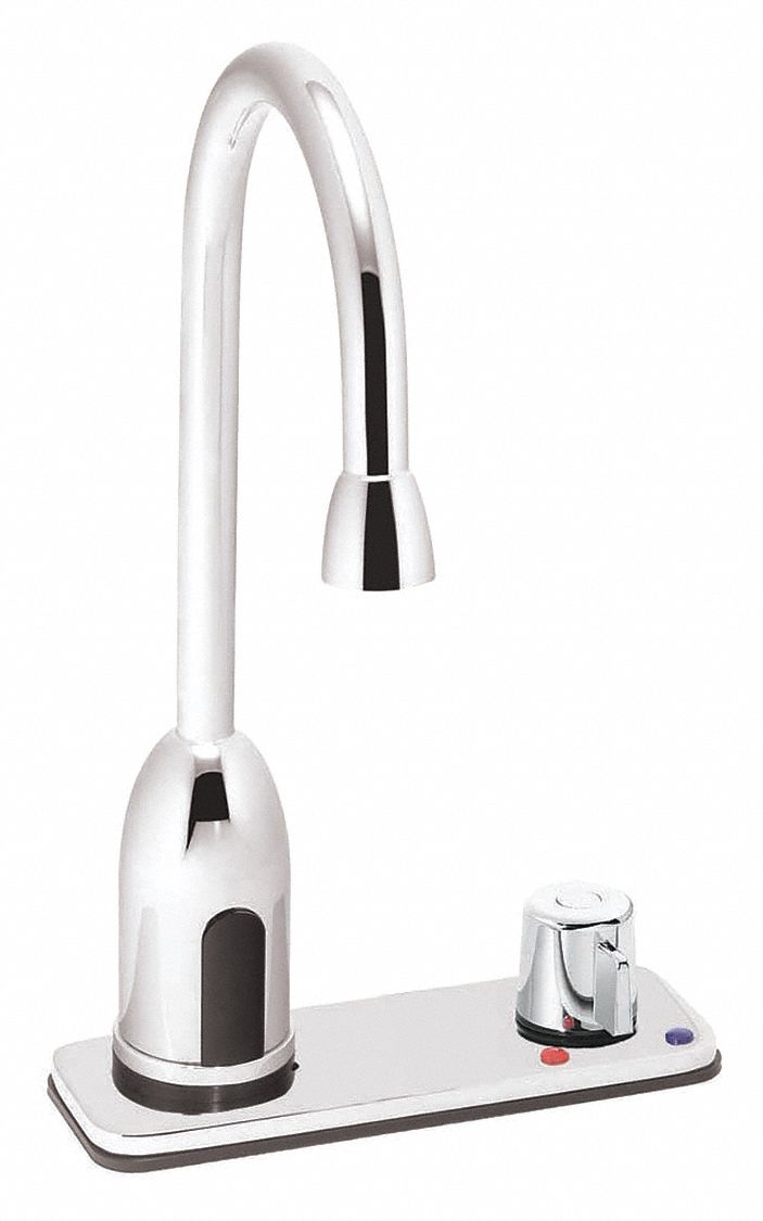 Chrome, Gooseneck, Bathroom Sink Faucet, Motion Sensor Faucet