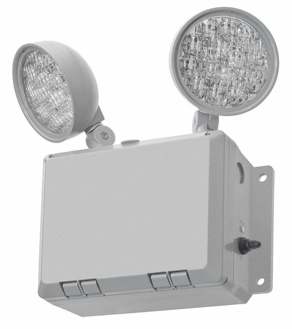 LITHONIA LIGHTING 120/277V LED Emergency Light, 2.7 WW, Gray Plastic