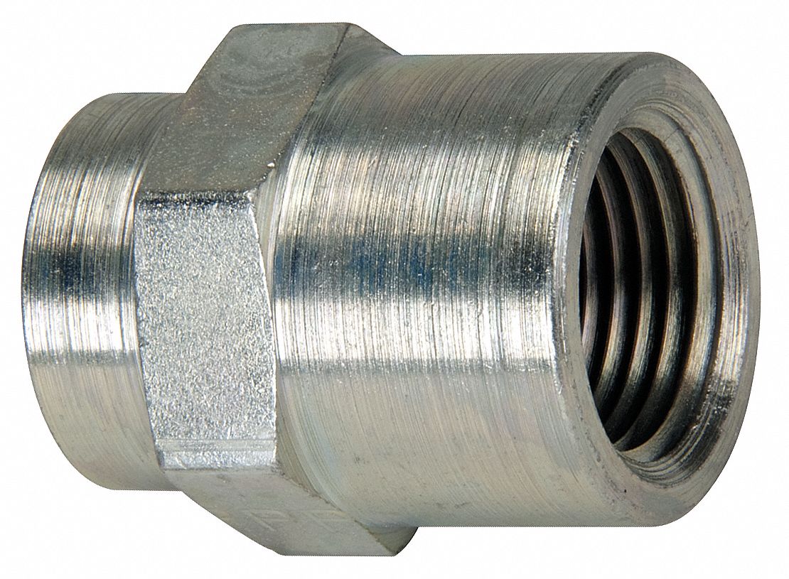 ENERPAC Hydraulic Hose Adapter, Fitting Material Steel x Steel, Fitting Size 1/4 in x 3/8 in