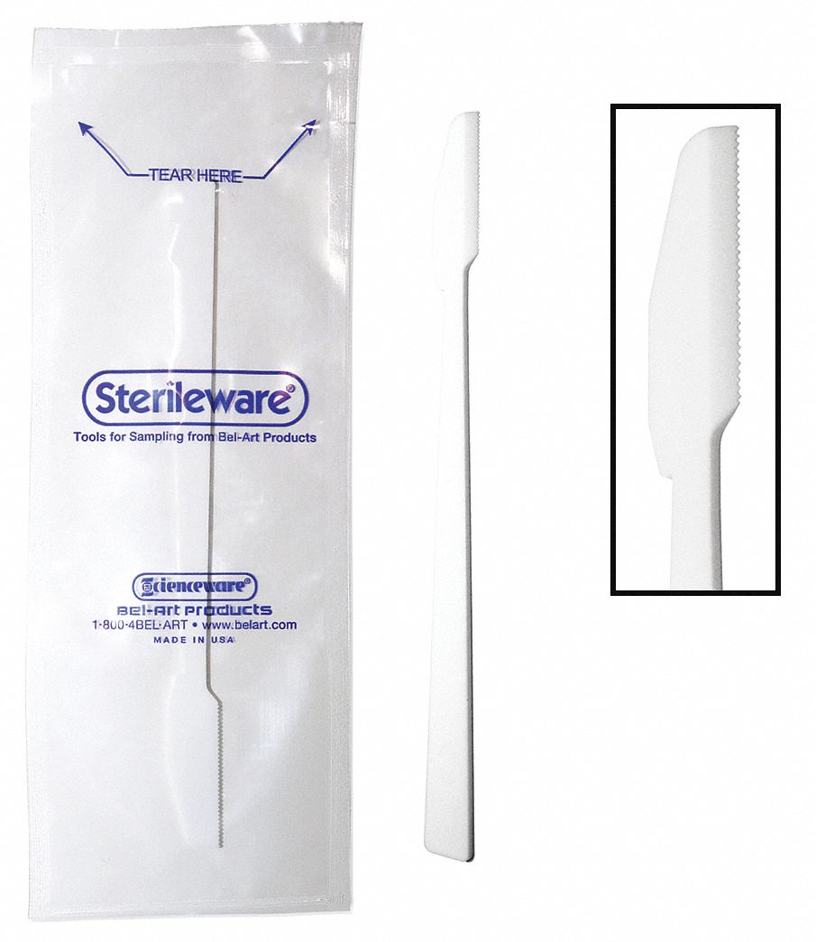 SP SCIENCEWARE Sterile Knife, 20.9 cm, 8 1/4 in Overall Length, White