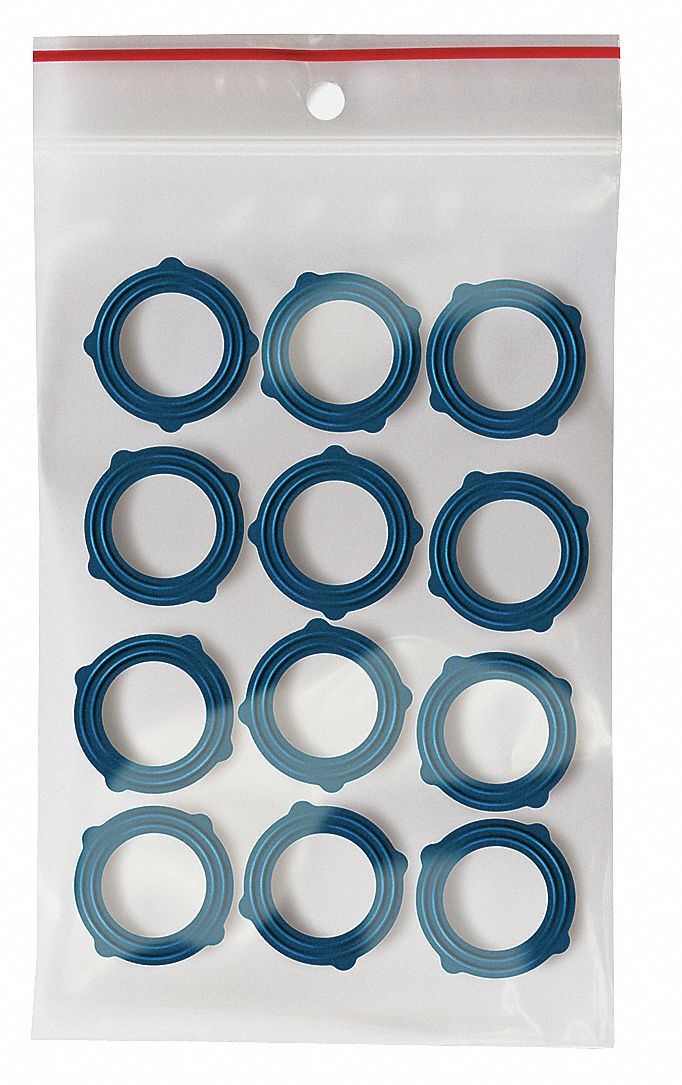 SANILAV Garden Hose Washer, Viton, Blue, PK 12 46CF29W12 Grainger