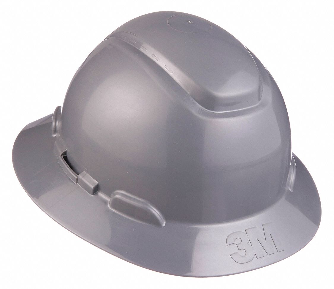 Gray, No Graphics, Hard Hat 46G037H808R Grainger