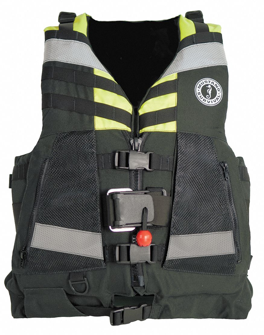 MUSTANG SURVIVAL Search and Rescue Life Jacket, USCG Type V, Foam Flotation Material, Size