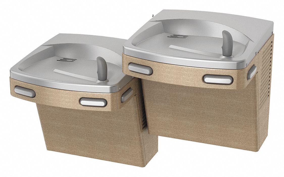 OASIS, OnWall, Refrigerated, TwoLevel Drinking Fountain 46KL47PG8ACSL Grainger