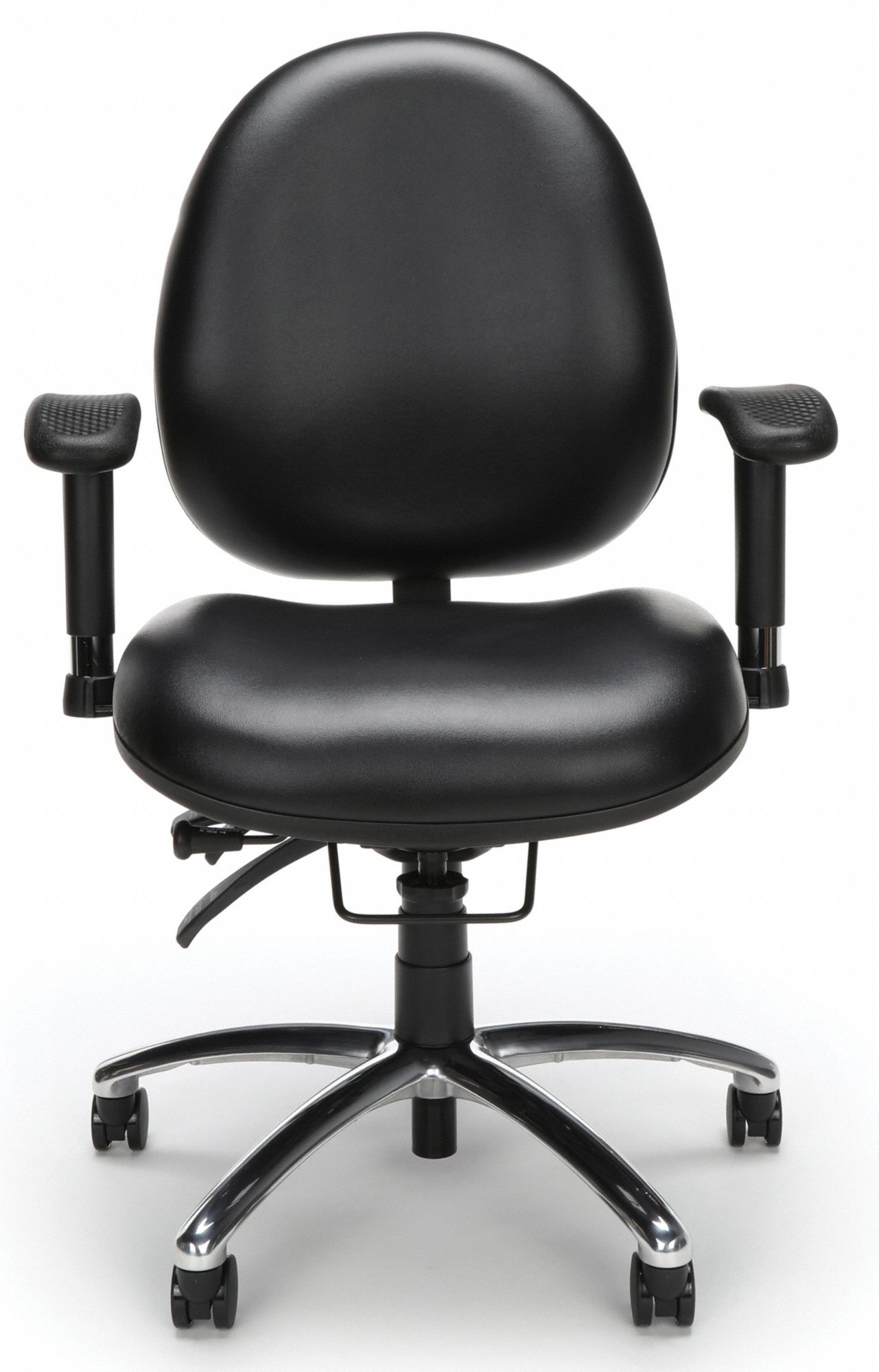 OFM INC Desk Chair, 24/7 Extreme Use, Desk Chair, Black, Vinyl, 19 in