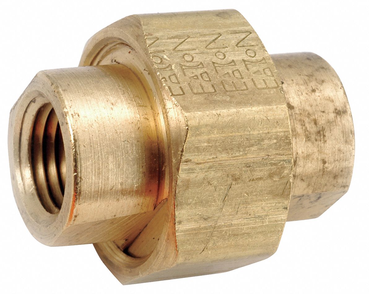 GRAINGER APPROVED Brass Union, FNPT, 3/4 in Pipe Size, 1 EA 46M492