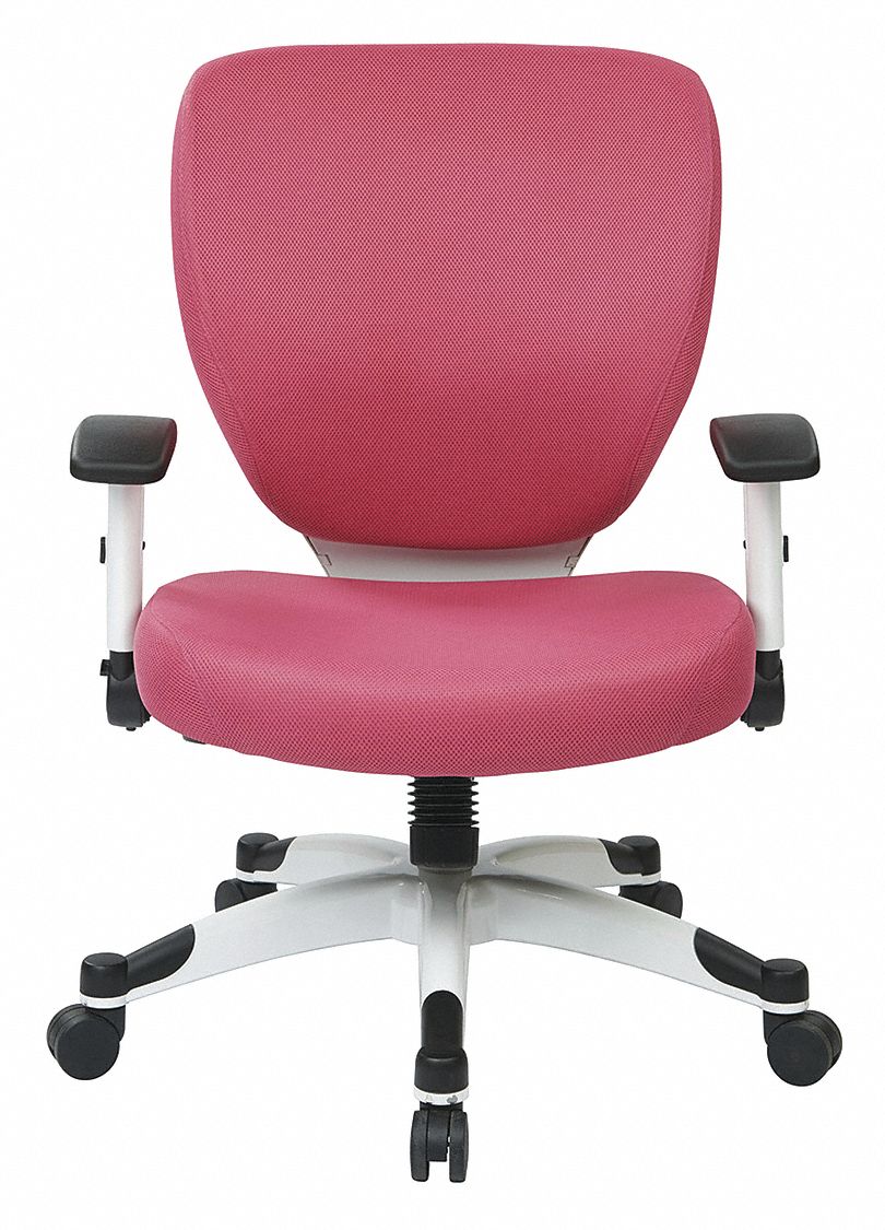 OFFICE STAR, Adj Arm, White, Desk Chair 46MU925200W261 Grainger