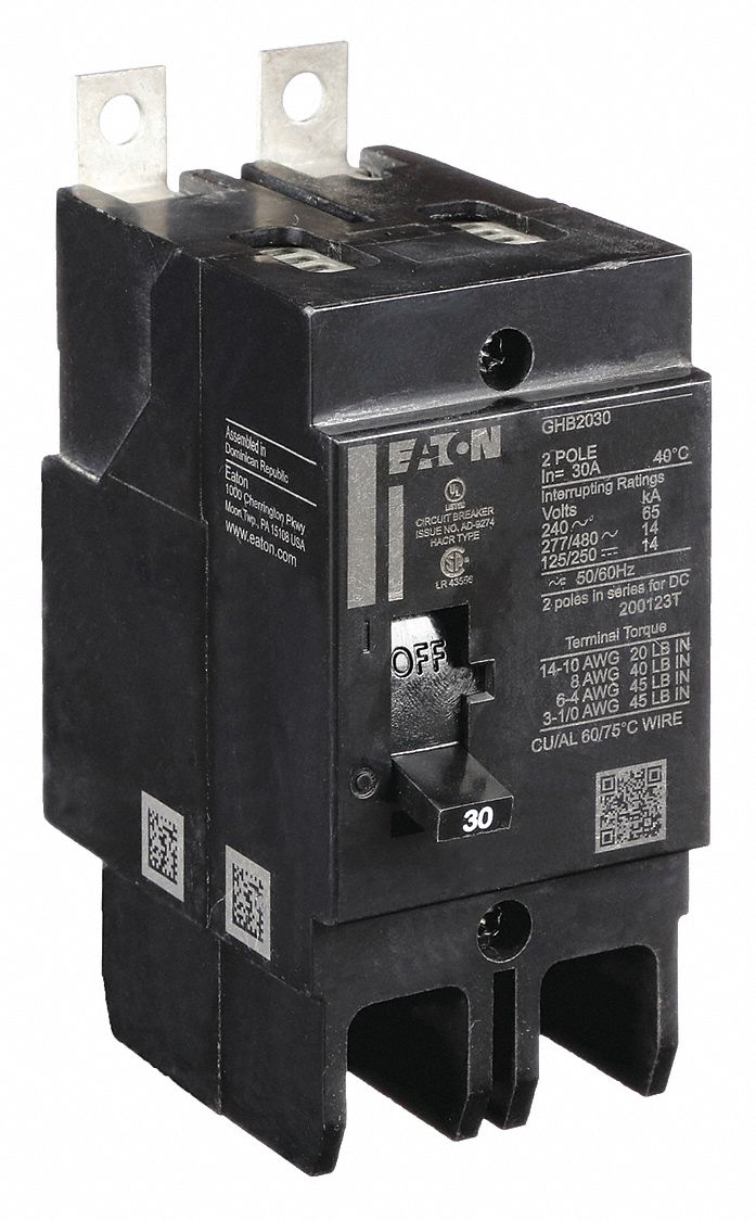 EATON, 30 A, 277/480V AC, Miniature Circuit Breaker 46MX40GHB2030