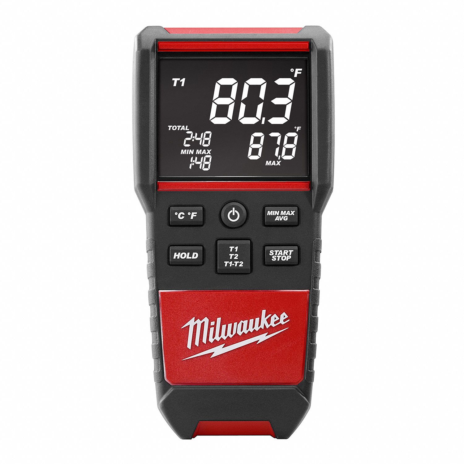 MILWAUKEE Thermocouple Thermometer, Thermocouple, Number of Channels 1