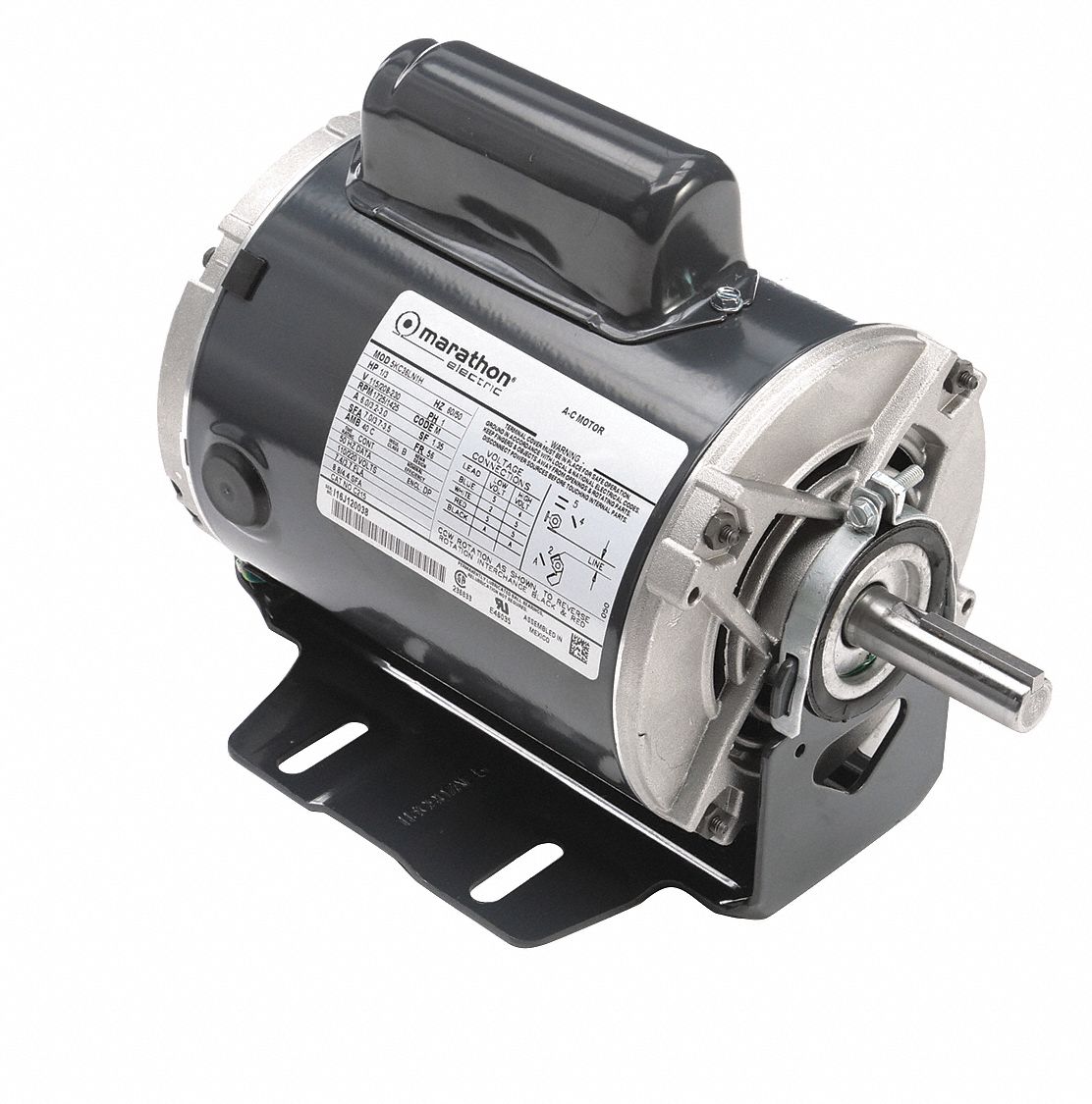 MARATHON MOTORS, Open Dripproof, Cradle Base Mount, General Purpose