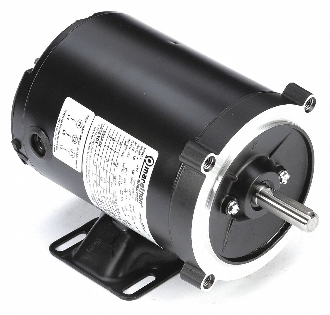 MARATHON MOTORS, Totally Enclosed NonVentilated, Rigid Base Mount