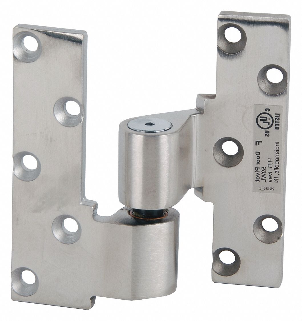 IVES Left Hand Pivot Hinge With Holes, Full Mortise Mounting, Stainless