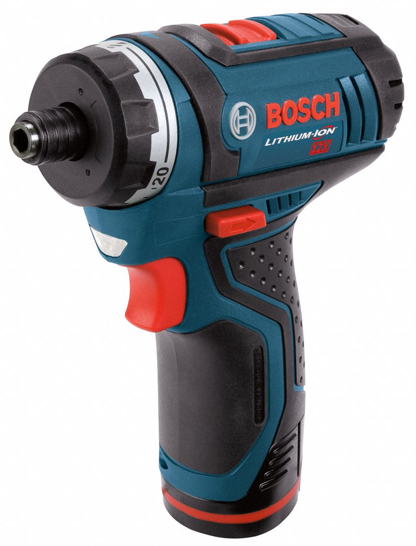 BOSCH Screwdriver, Cordless, 1/4 in Hex Drive Size, 1,300 RPM 46U402