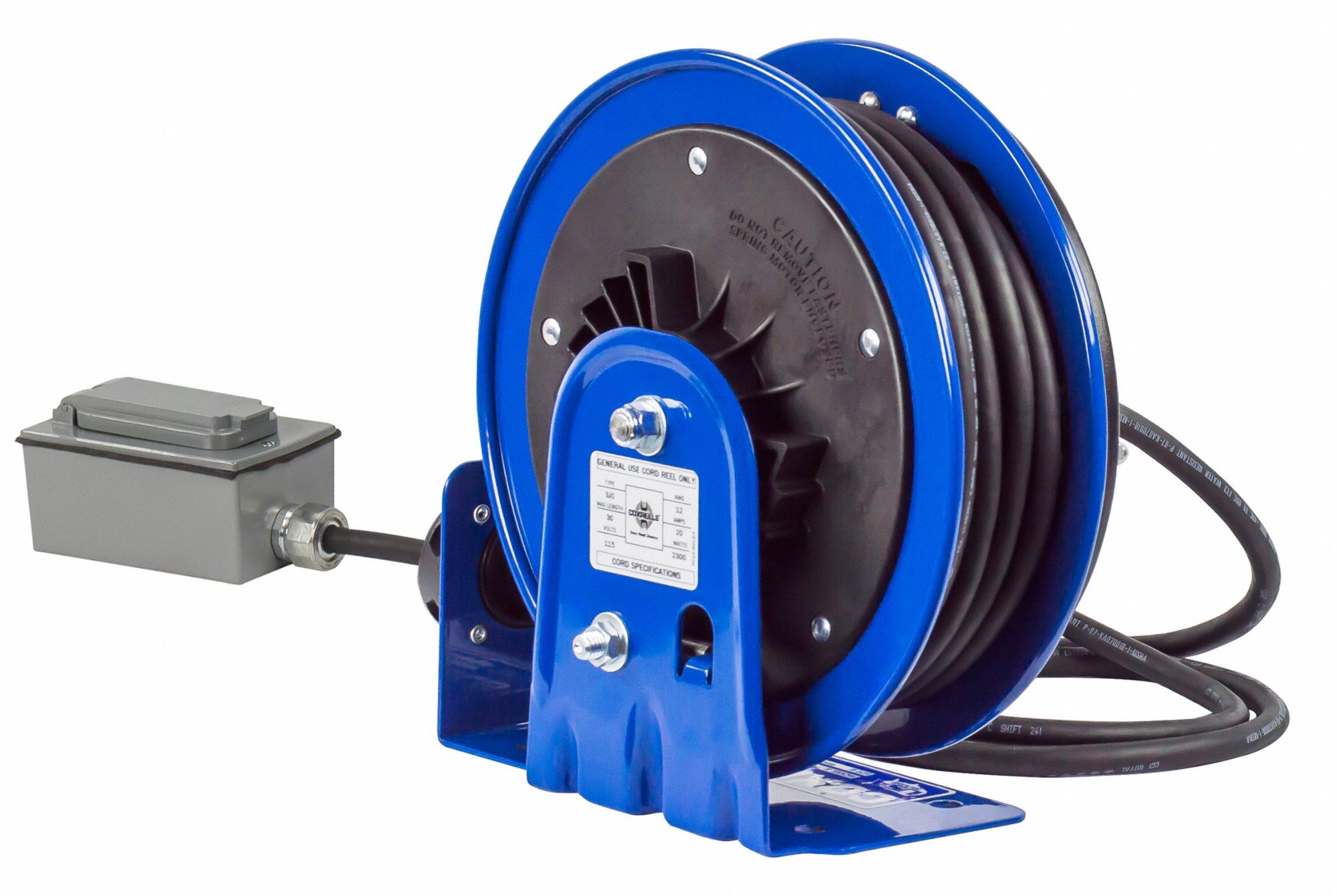 COXREELS Extension Cord Reel Grounding Plug, NEMA 520P, Duplex GFCI