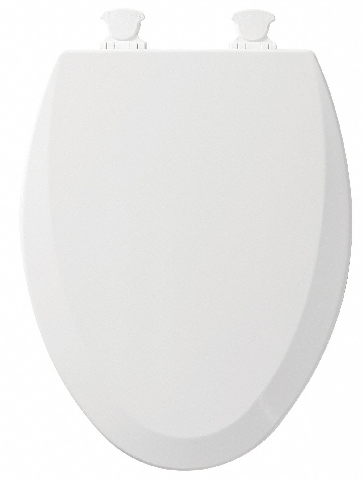 BEMIS Toilet Seat White, Plastic, External Check Hinge, 2 in Seat Ht