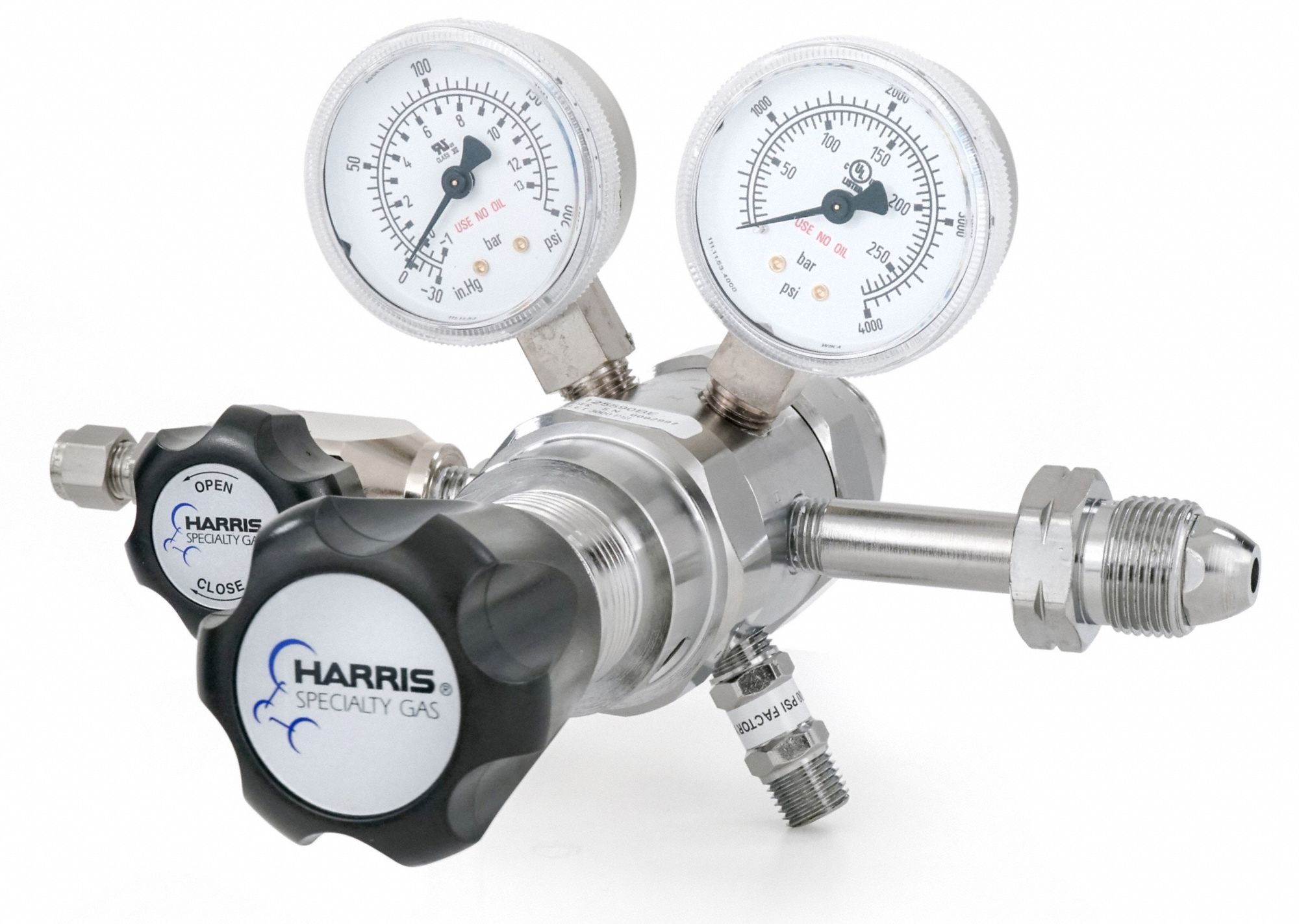 HARRIS Compressed Air, Specialty Gas Lab Regulator, CGA590, Two Stage