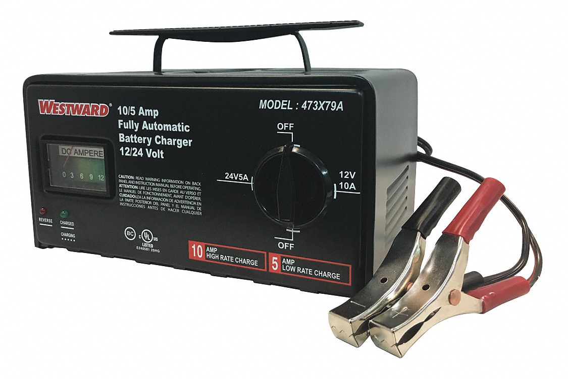 WESTWARD Automatic Battery Charger, Charging, Maintaining, AGM, Lead