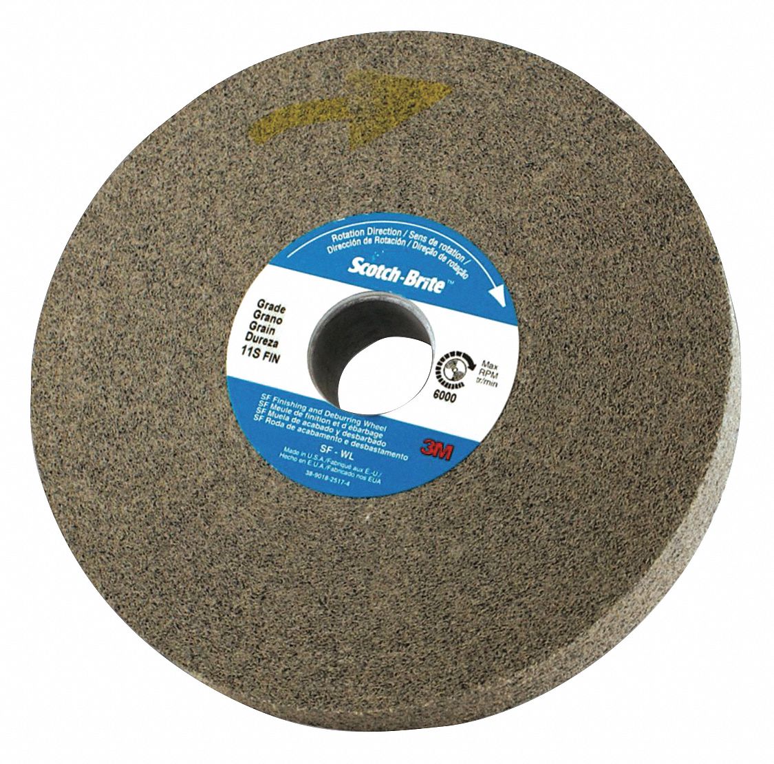 SCOTCHBRITE Convolute Wheel 2 in Wd, Silicon Carbide, 1 in Arbor Hole