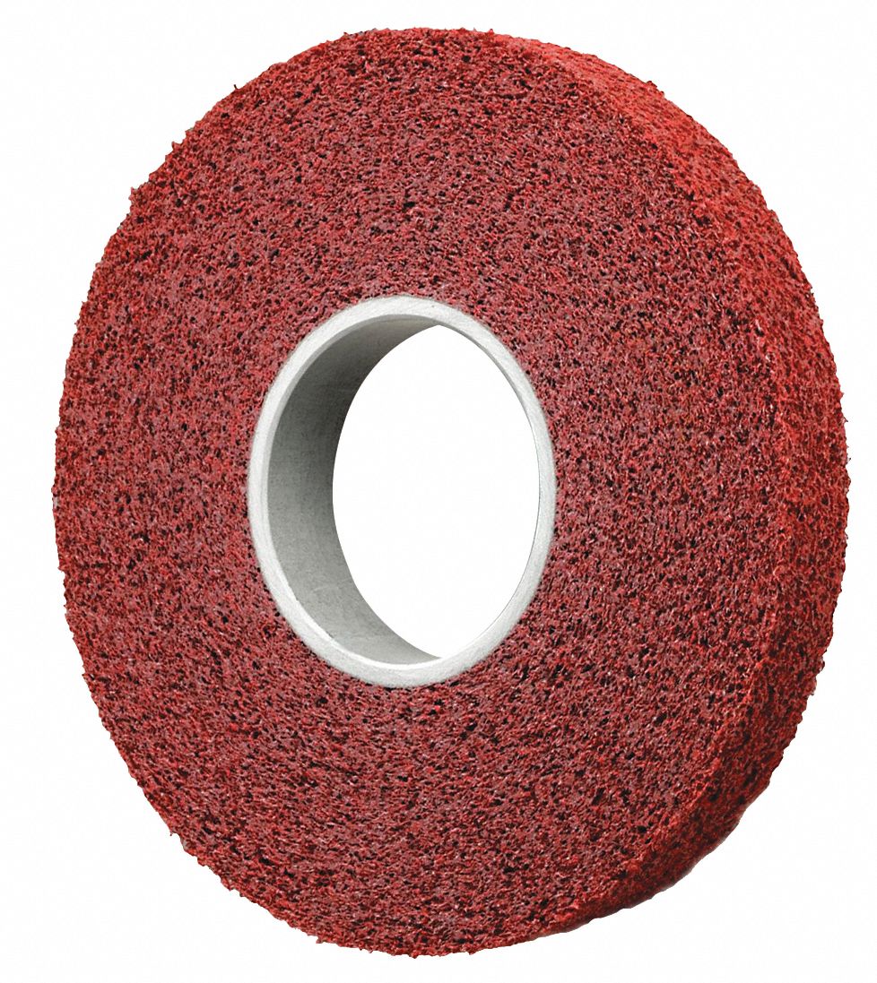 SCOTCHBRITE Convolute Wheel 1/2 in Wd, Aluminum Oxide, 5 in Arbor