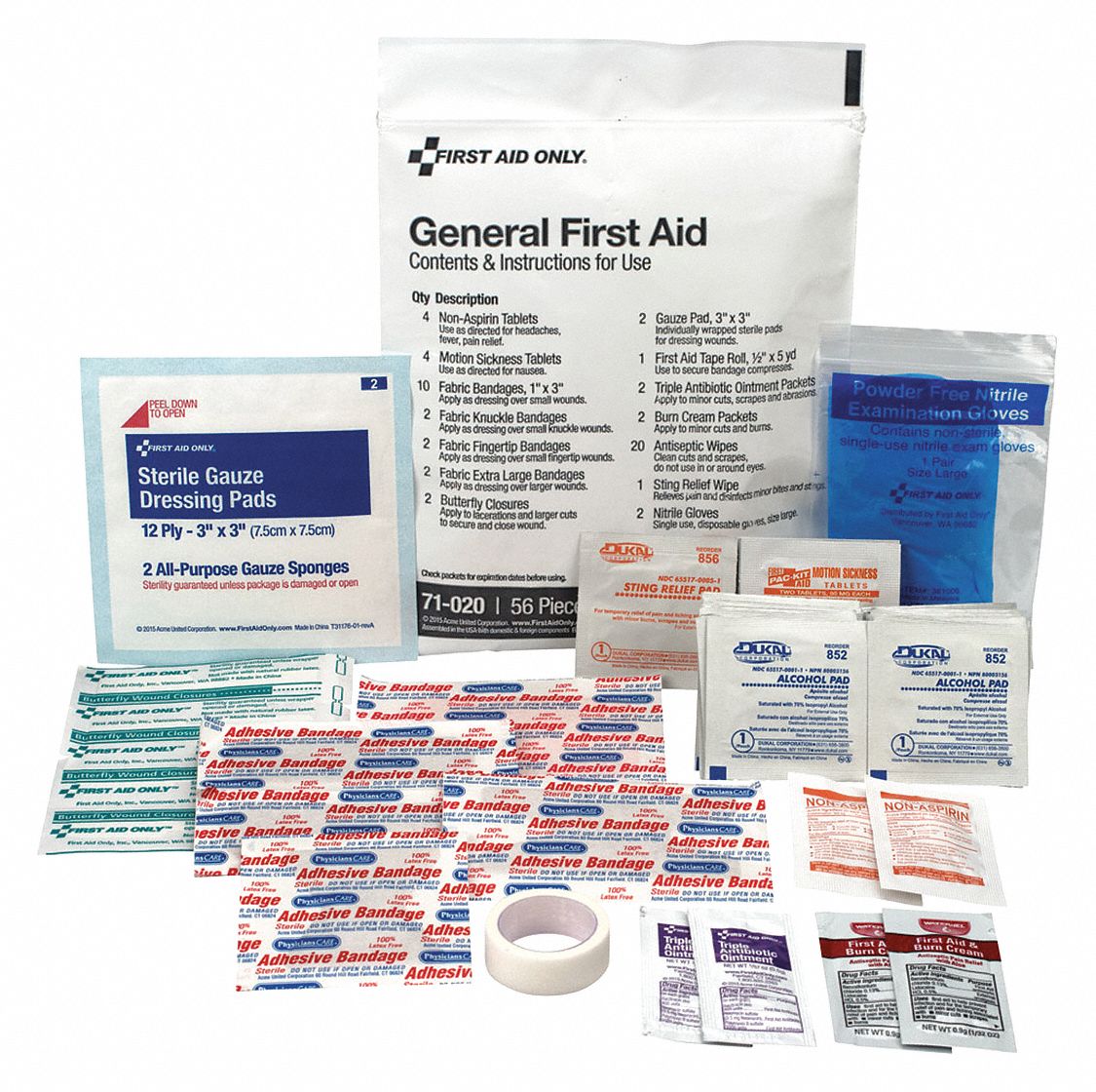 Industrial, 10 People Served per Kit, First Aid Kit 480G0971020