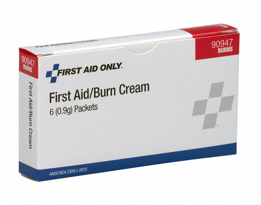 GRAINGER APPROVED Burn Cream, Cream, Box, Wrapped Packets, 0.004 oz