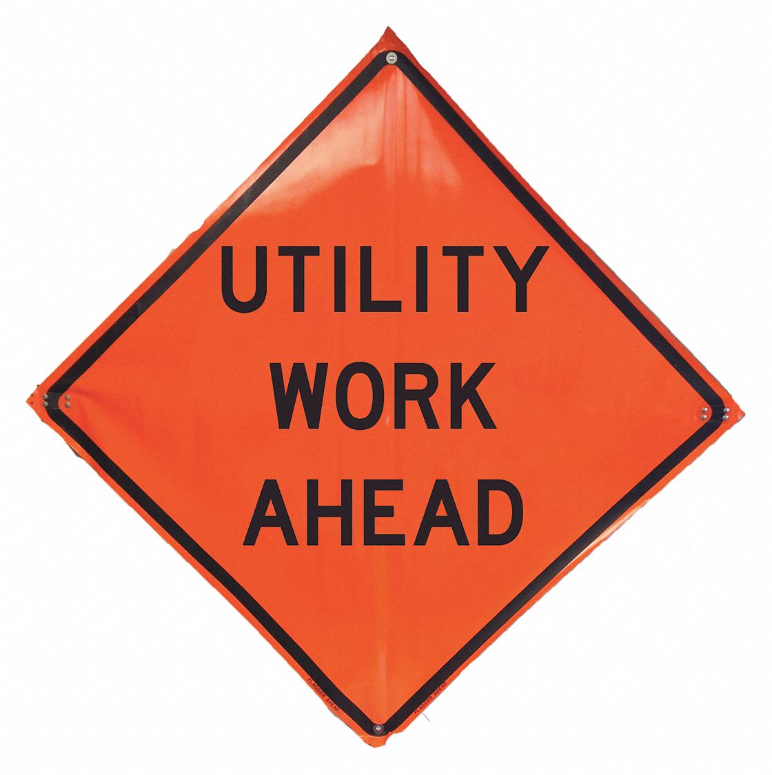 EASTERN METAL SIGNS AND SAFETY Utility Work Ahead Traffic Sign, Sign Legend Utility Work Ahead