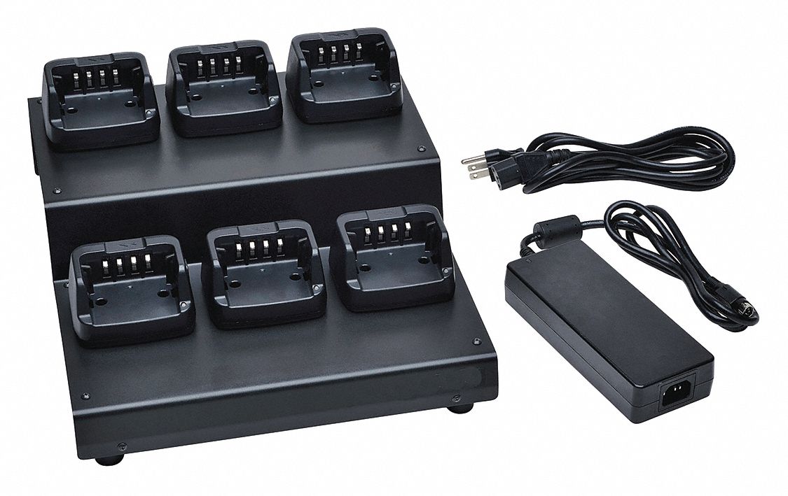 STANDARD HORIZON Charger, Charges 6 Units, 110/240VAC 481Z96SAD1460