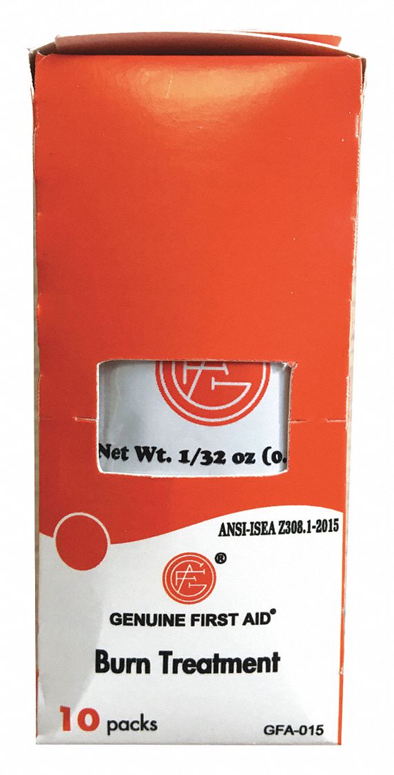 GRAINGER APPROVED Burn Cream, Cream, Box, Wrapped Packets, 0.35 oz, PK 10 482X4999991515