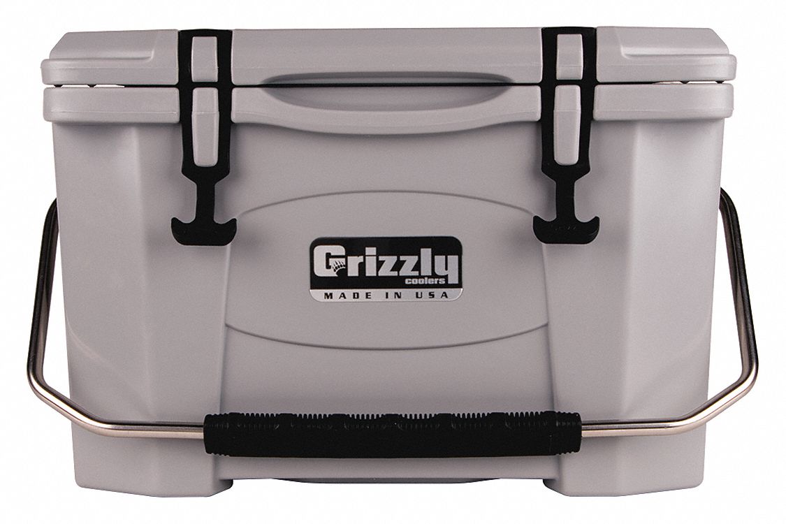 GRIZZLY COOLERS, 20 qt Cooler Capacity, 20 1/4 in Exterior Lg, Marine