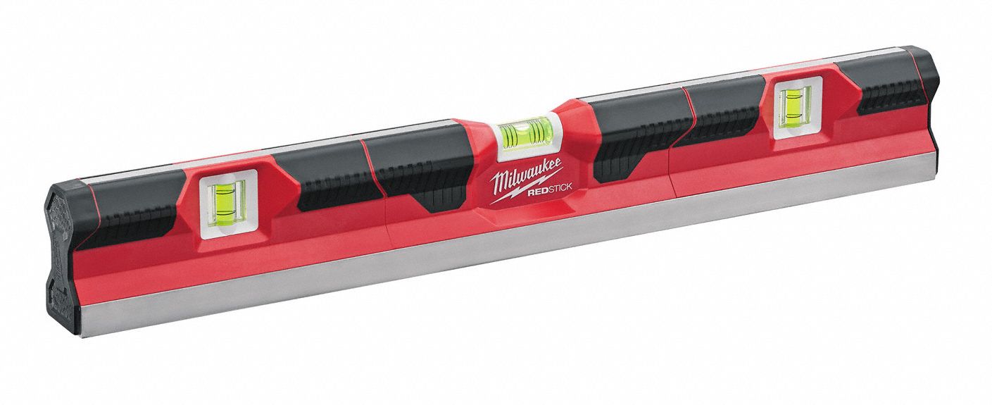 MILWAUKEE Aluminum Concrete Screed Level, 24 in Length, Nonmagnetic