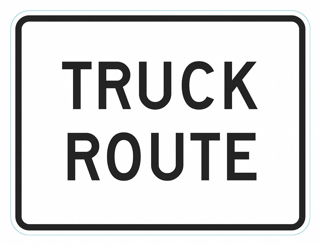 LYLE Truck Route Traffic Sign, Sign Legend Truck Route, MUTCD Code R14