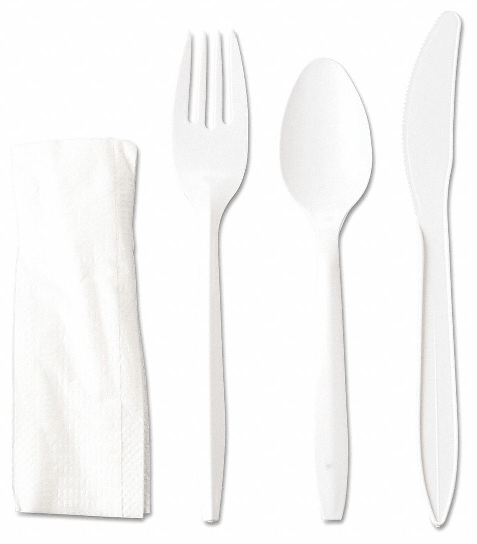 GRAINGER APPROVED Disposable Cutlery Set, PK 250 485W03V01826 Grainger