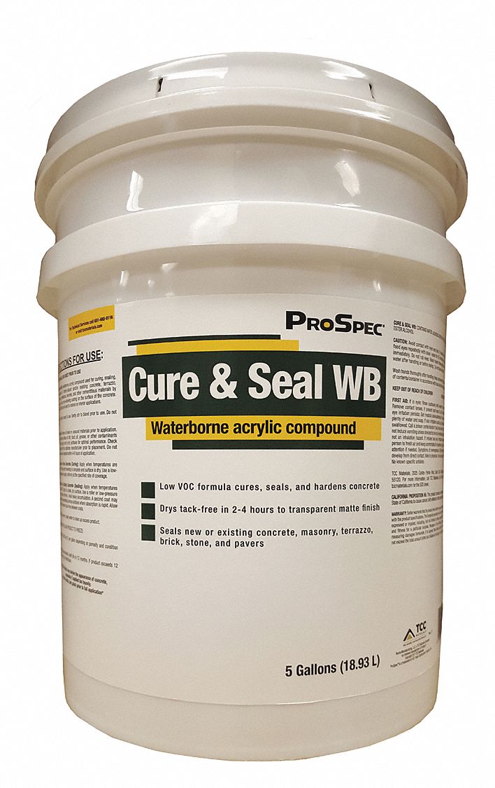 PROSPEC 5 gal Pail Concrete, Masonry Sealer, 1 hr Dry Time Recoat, 4 hr