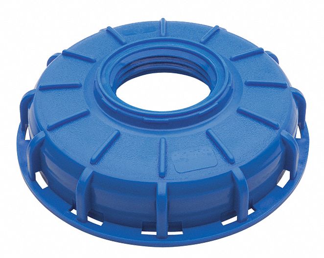 BLUE DEF Single Port Tote Cap, Polyethylene, 6 in Bung Connection Dia
