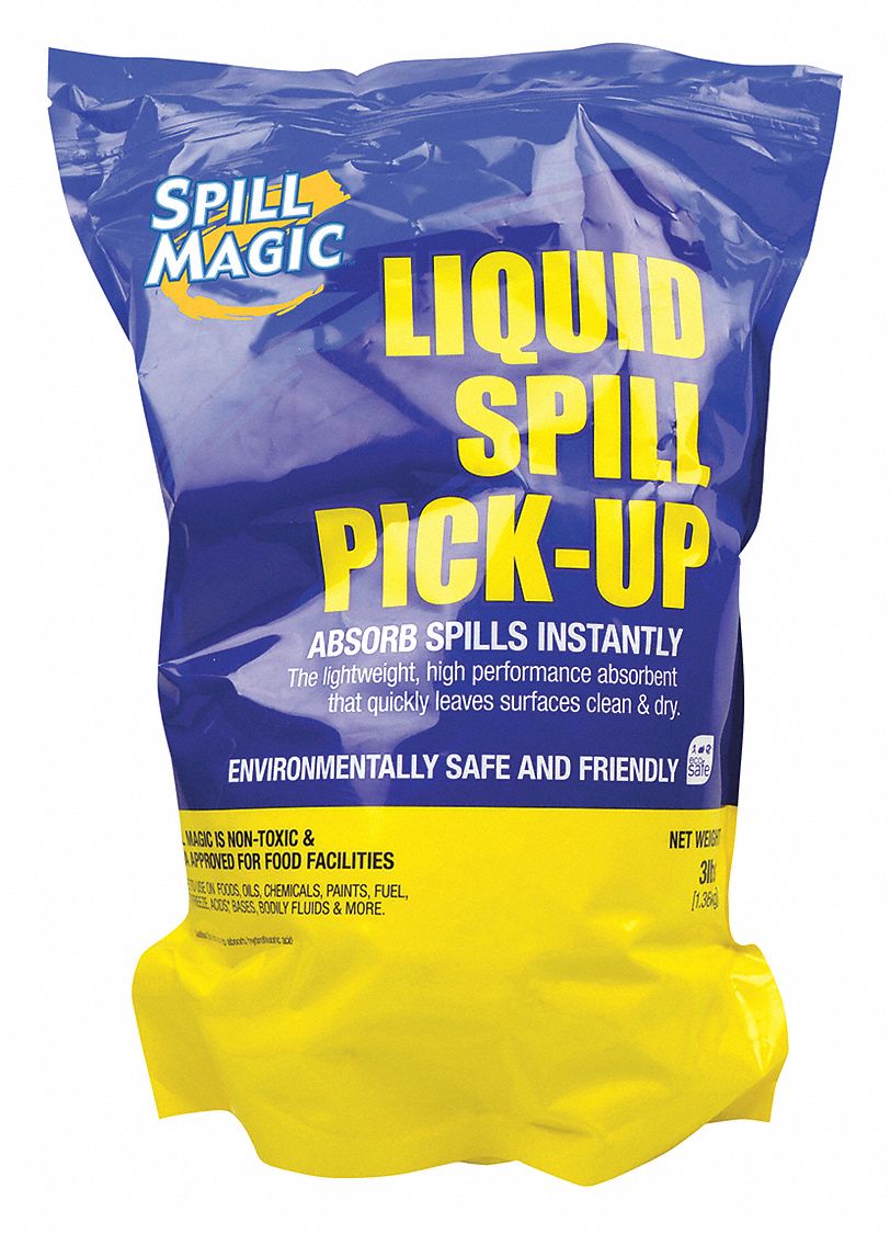 SPILL MAGIC, 3 lb Wt, Bag, Absorbent Powder 487C47SM106 Grainger