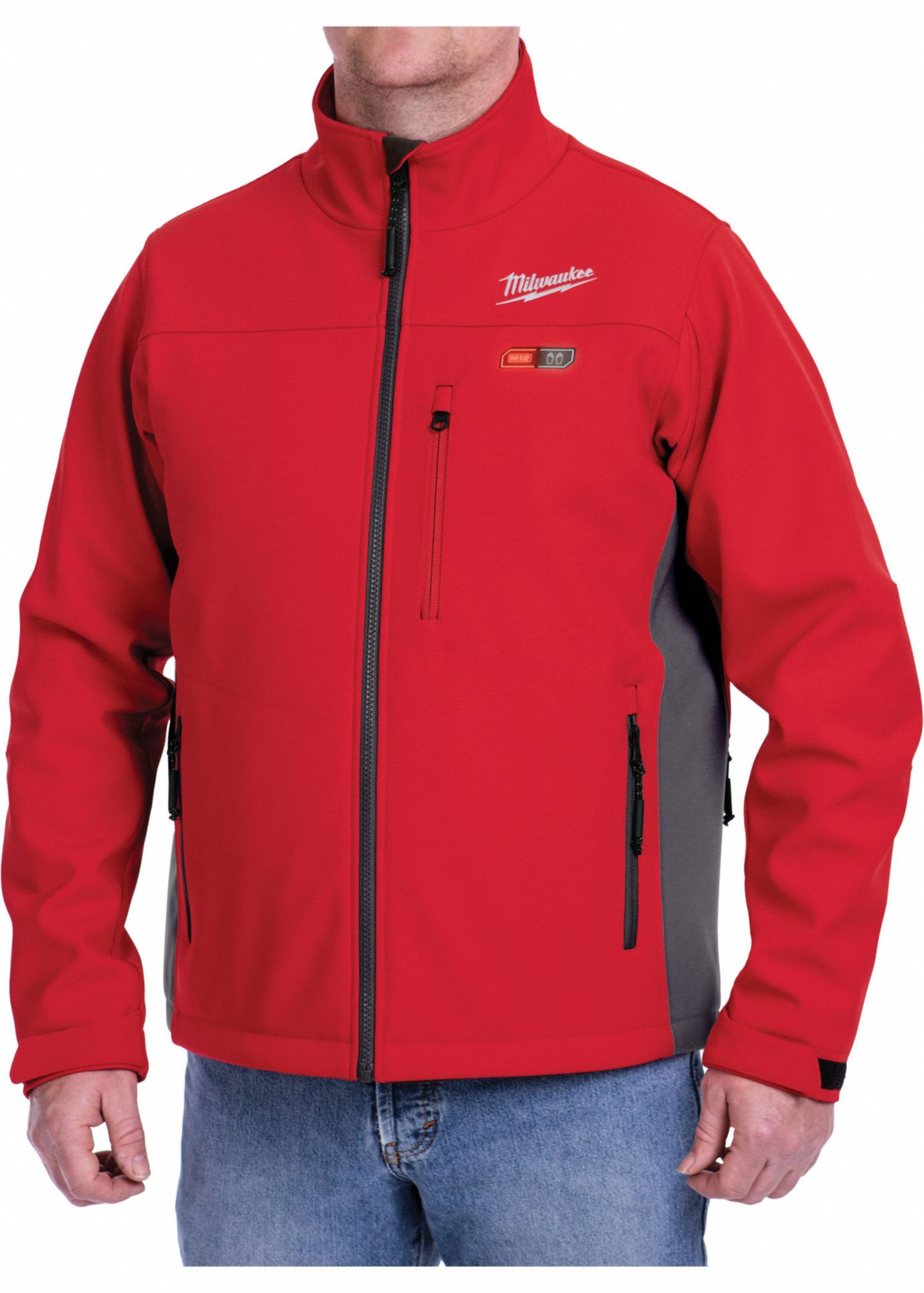 MILWAUKEE Men's Red Heated Jacket, Size 3X, Battery Included Yes