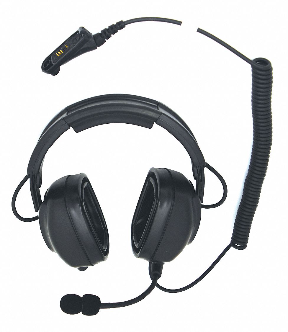 MOTOROLA Two Ear Over the Head Heavy Duty Headset, 24 dB Noise