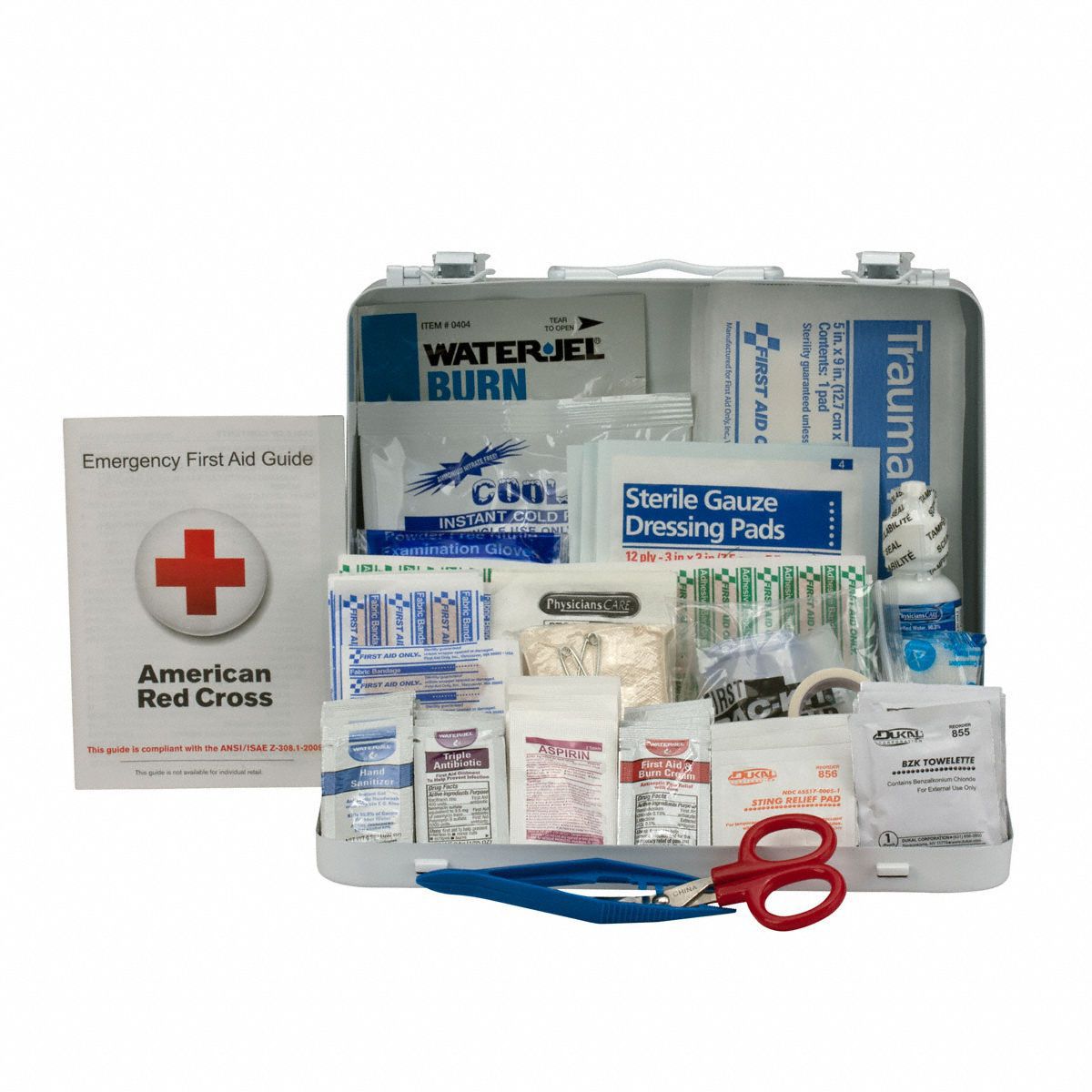 GRAINGER APPROVED First Aid Kit Industrial, 25 People Served per Kit
