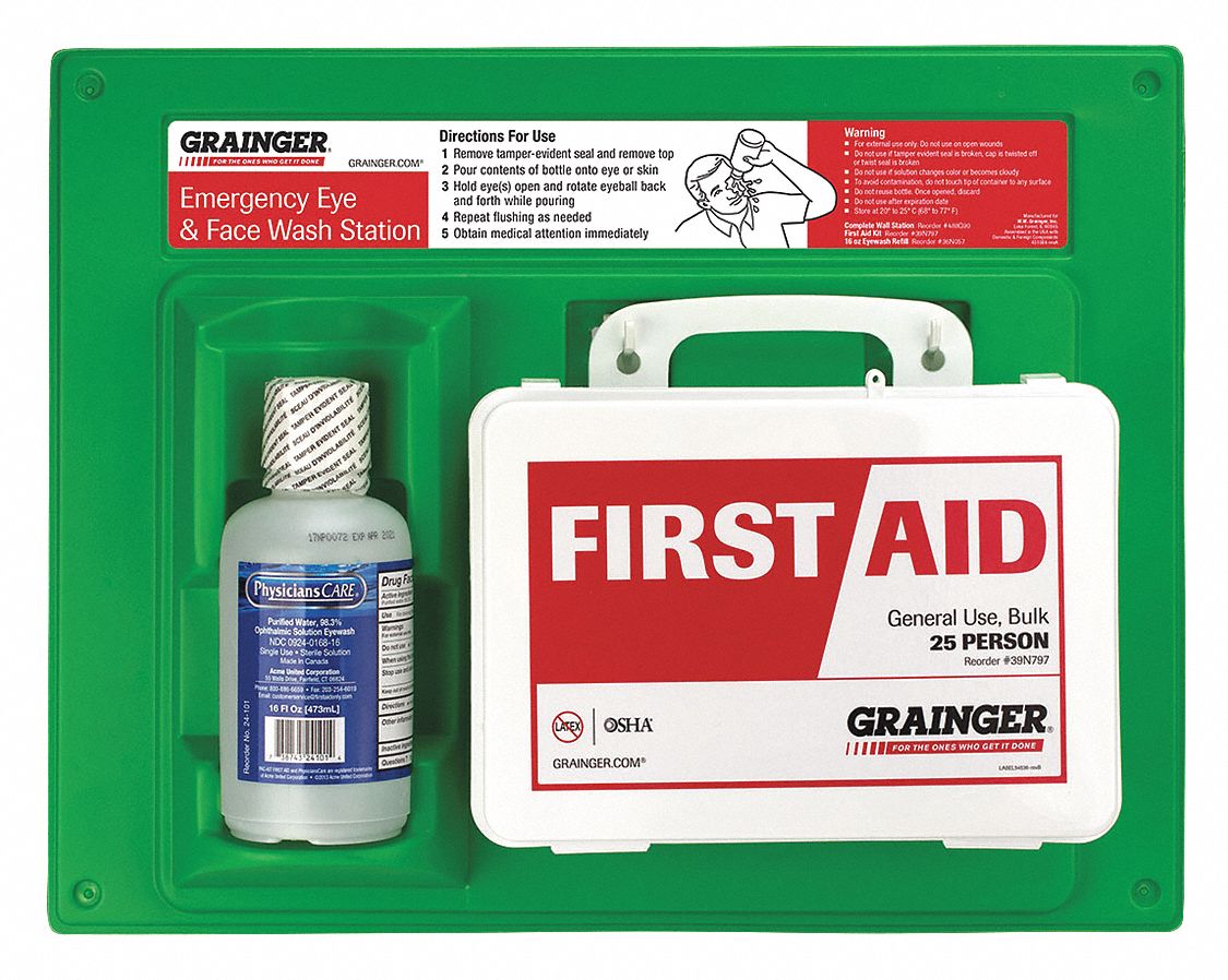 Industrial, 25 People Served per Kit, First Aid Kit 488G9054614